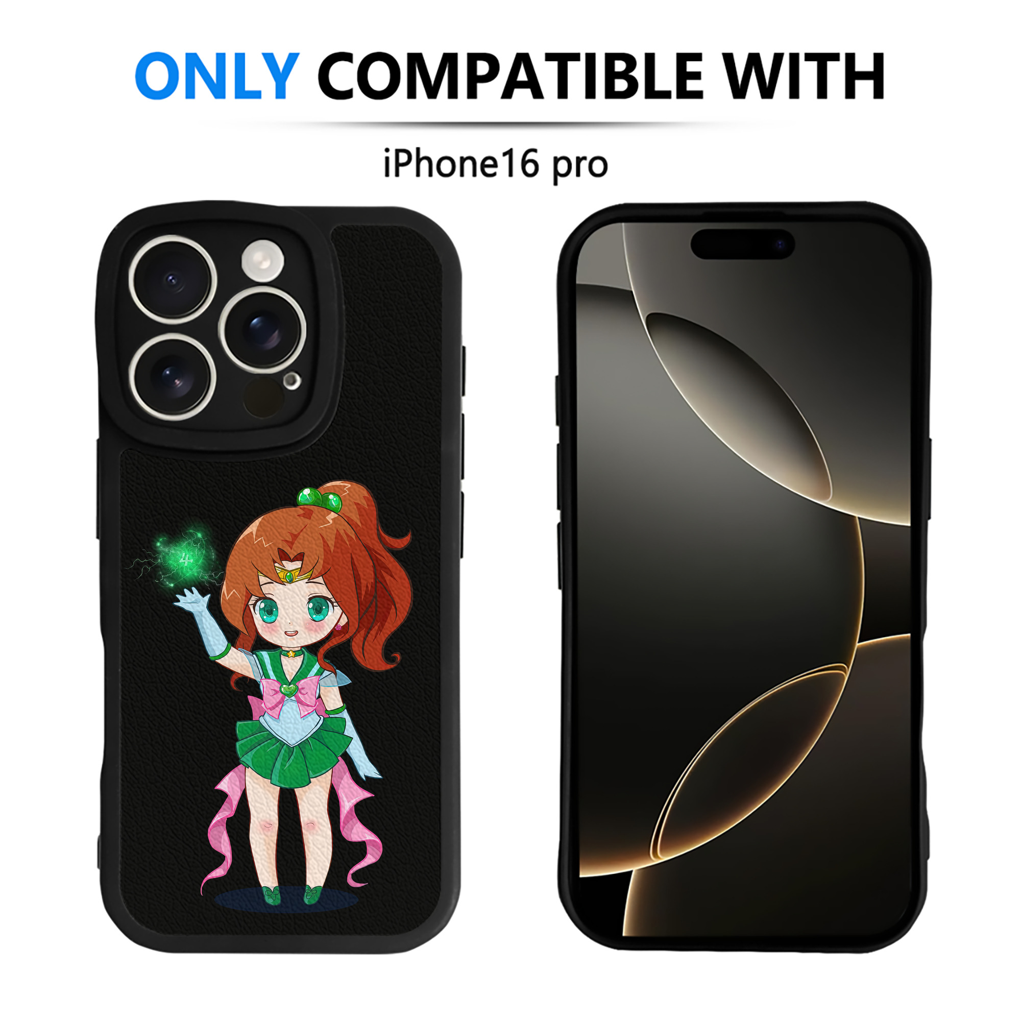 （画像用） 美少女戦士セーラームーン 木野 まこと きの まこと Sailor Moon Kino Makoto （セーラージュピター；Sailor Jupiter） 【iPhone 16シリーズ対応】シリコンスマホケース（レザー調） 材質：シリコン